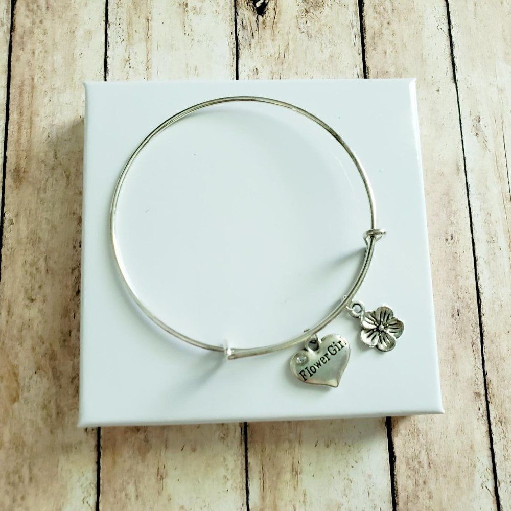 Be My Flower Girl Bracelet, Wedding Party Jewelry - Picture 5 of 10